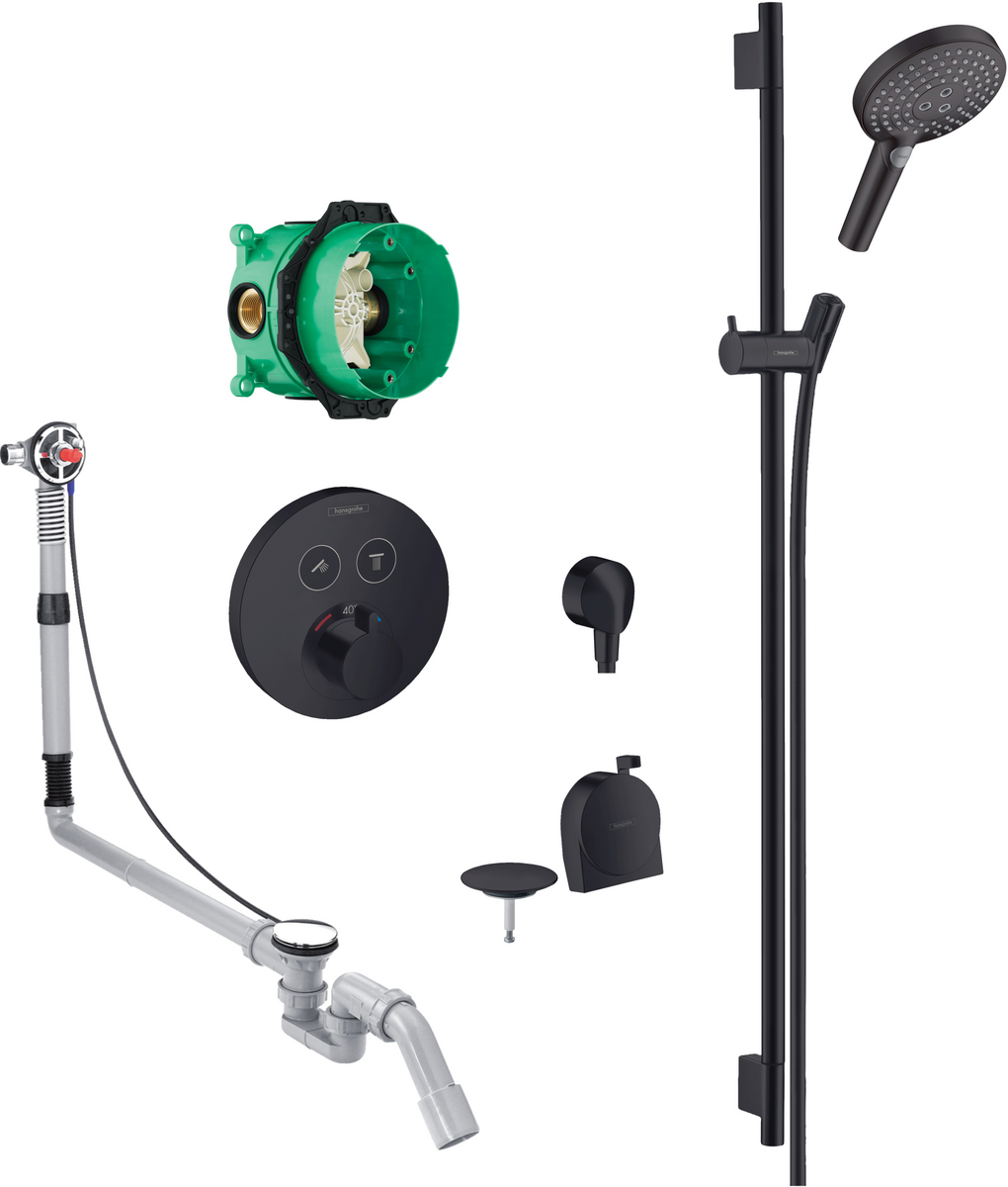 Round Select Concealed Valve With Raindance Select Rail Kit And Exafill