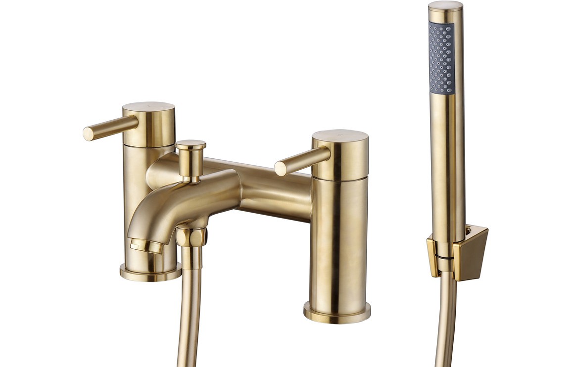Scheme Bath Shower Mixer - Brushed Brass