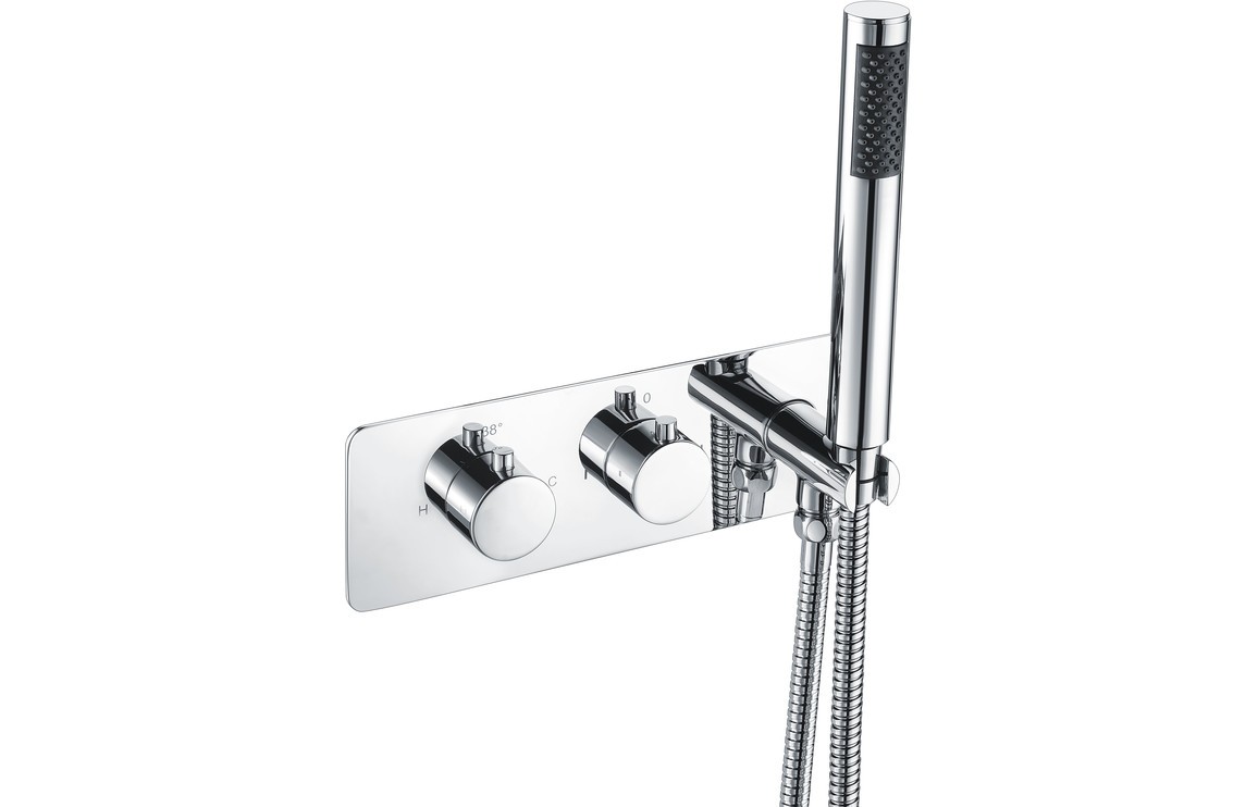 Moon Thermostatic Two Outlet Shower Valve W/handset - Chrome